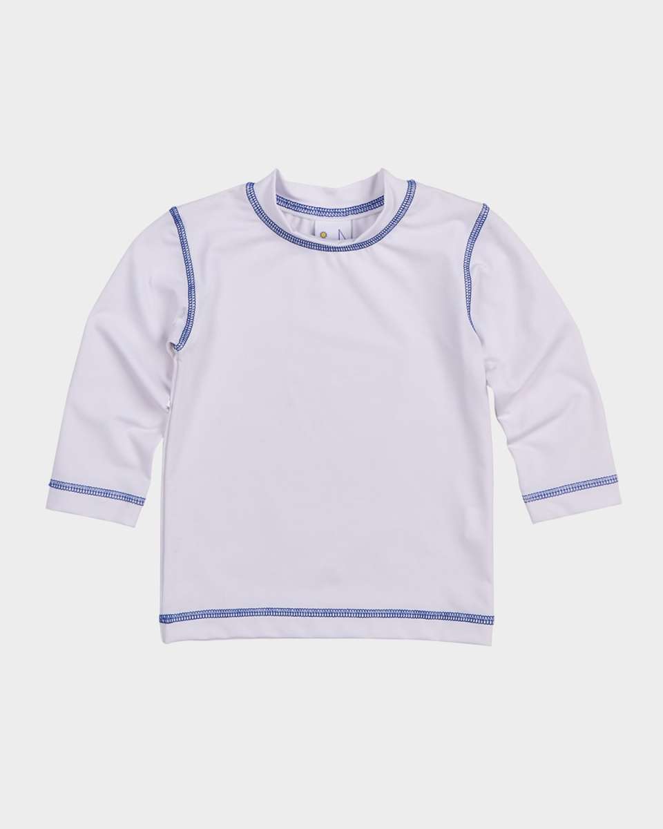 Boy's Contrast Stitched Rashguard Swim Top, Size 9M-3